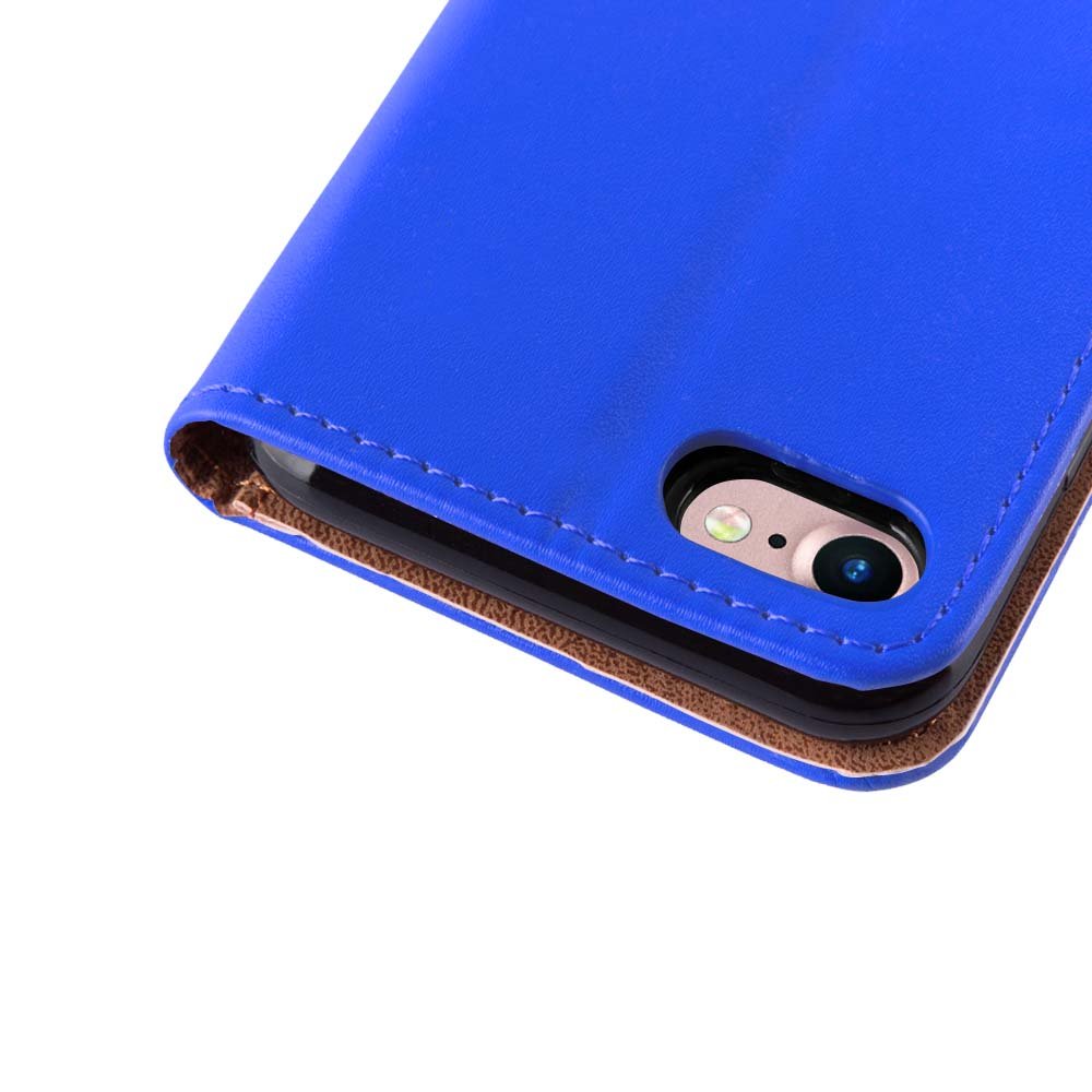 Custodia per iPhone 7/8 Plus in ecopelle con labbro magnetico e portacarte a libro con