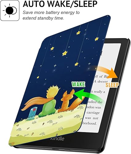 Miniatura 3 de Ayotu Funda para Kindle Paperwhite de 6.8" de 11 generación 2021 y Signature Edition, funda de piel sintética con encendido y apagado automático,