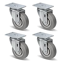Vista 40 de Ruedas giratorias de 3.5 pulgadas, ruedas giratorias resistentes con freno, capacidad de carga de 1000 libras en total (2 frenos y 2 giratorios)