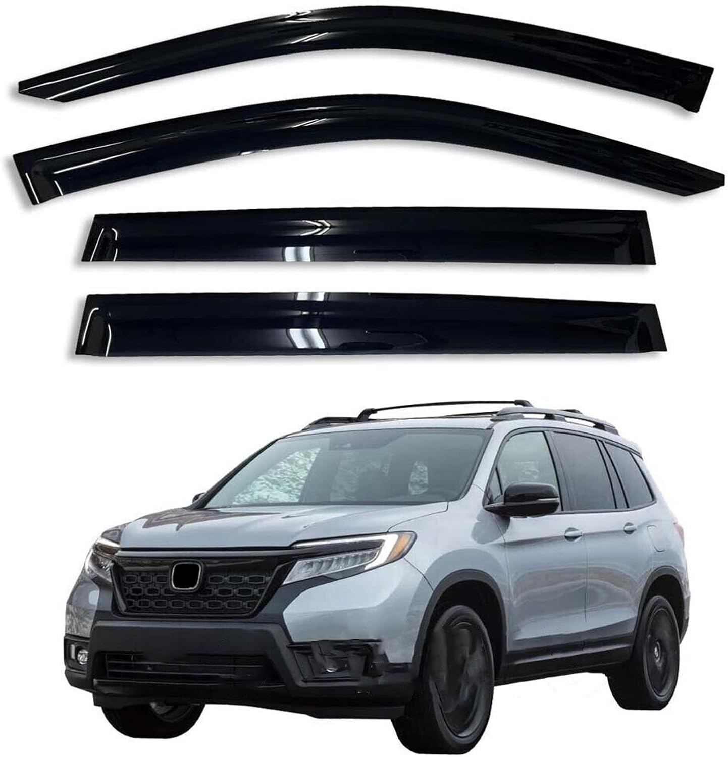 Window Deflector Fit for H0NDA Passport 2019-2025 2 Door Window Rain Guards Tape on