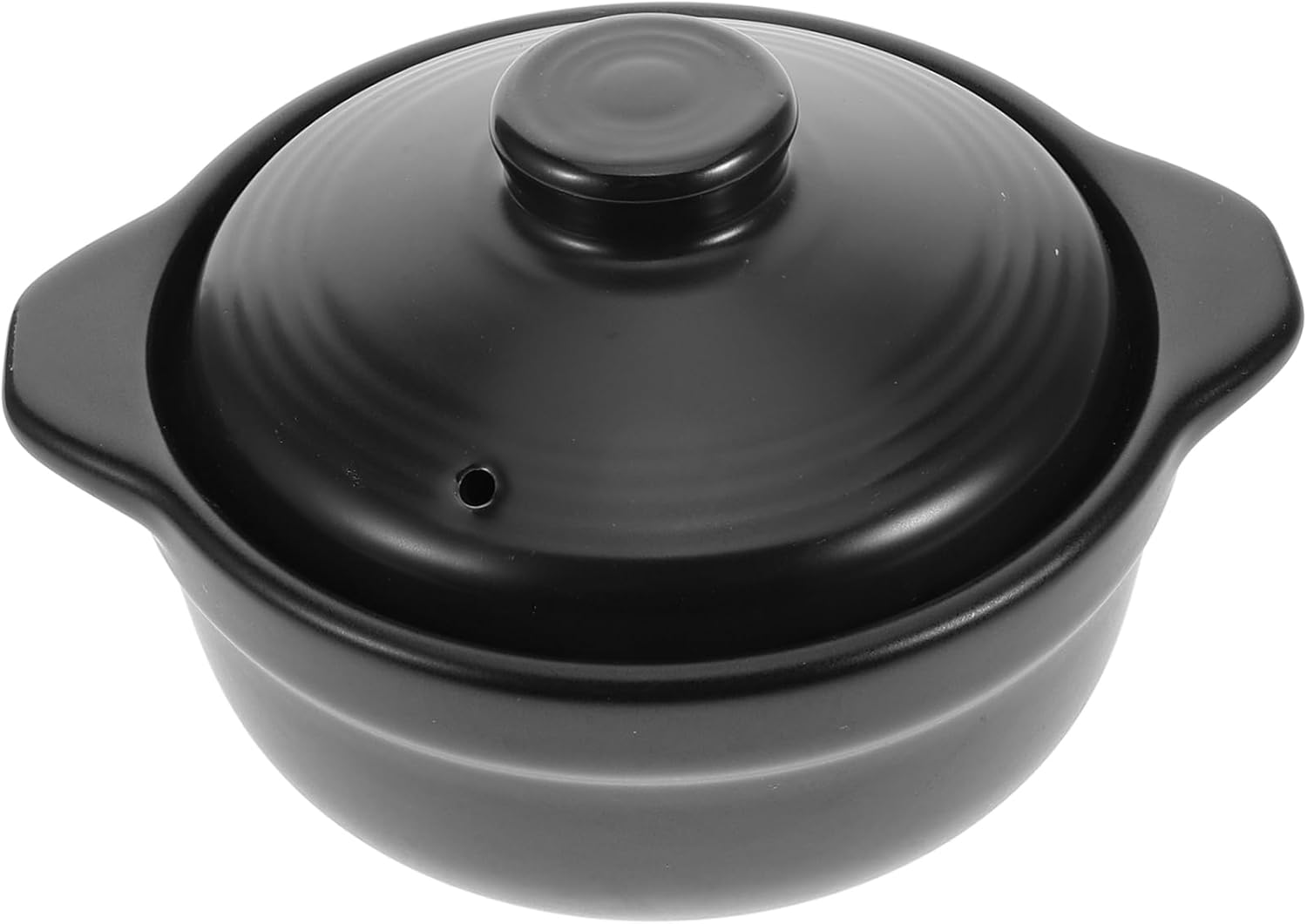 VOSAREA Ceramic Casserole Pot Lid 3L Capacity Food Stew Pot for Soup and Stews Kitchen Cookware for Home Cooking Compatible Stoves