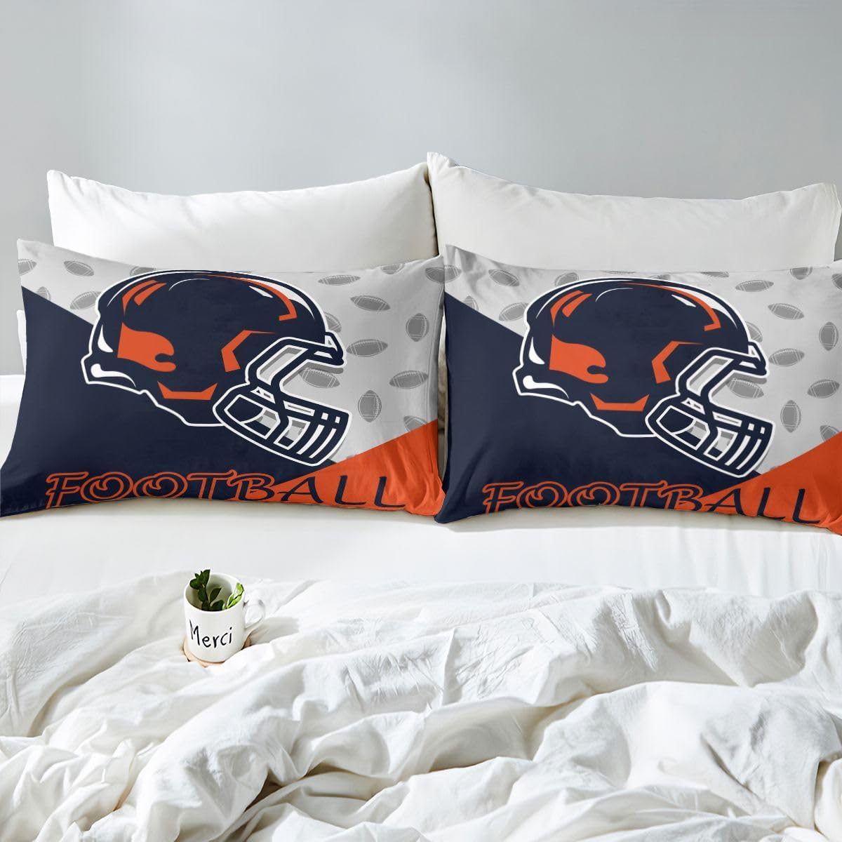 Erosebridal Sports Boys Sheet Set Twin Size Gridiron Seasonal Color Sheets, Cool Sports Rugby Game Top Fitted Sheet Soft Microfiber Bedding Set with 1 Pillowcase - Image 7