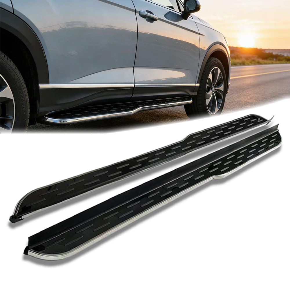 Deski do biegania do Ford Edge 2015-2020, 2 szt. stopnie boczne ze stopu aluminium z czarną antypoślizgową gumą, zestaw do wkręcania bez wiercenia, łatwa instalacja, akcesoria samochodowe (LZH)
