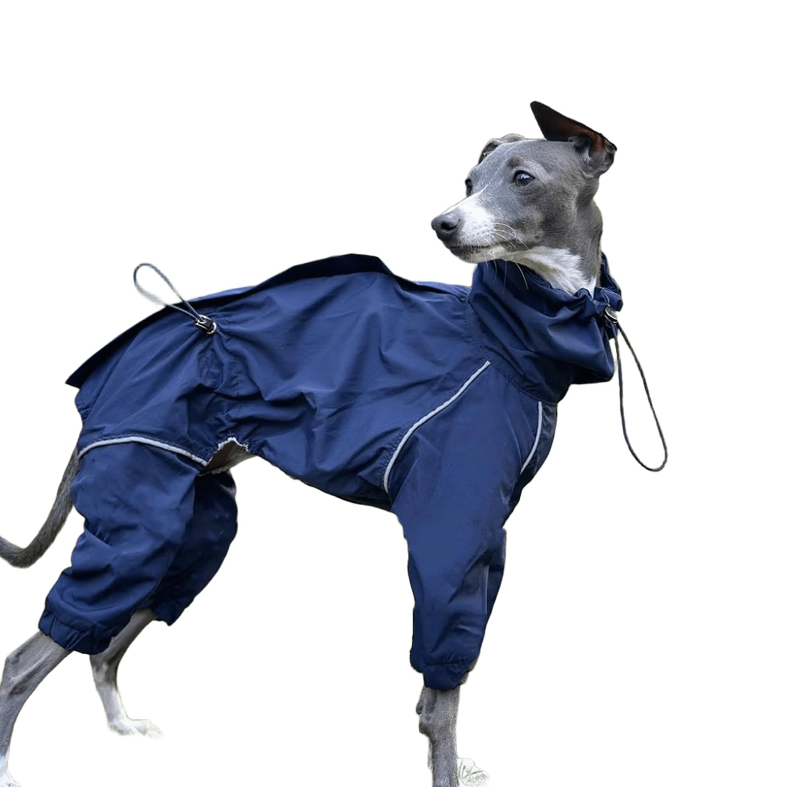 UOSIA Winter Dog Jacket Waterproof Lightweight 4-Leg Raincoat Solid Color Windproof Zipper Jacket For Italian Greyhound Inner Mesh Breathable Coat For Whippet