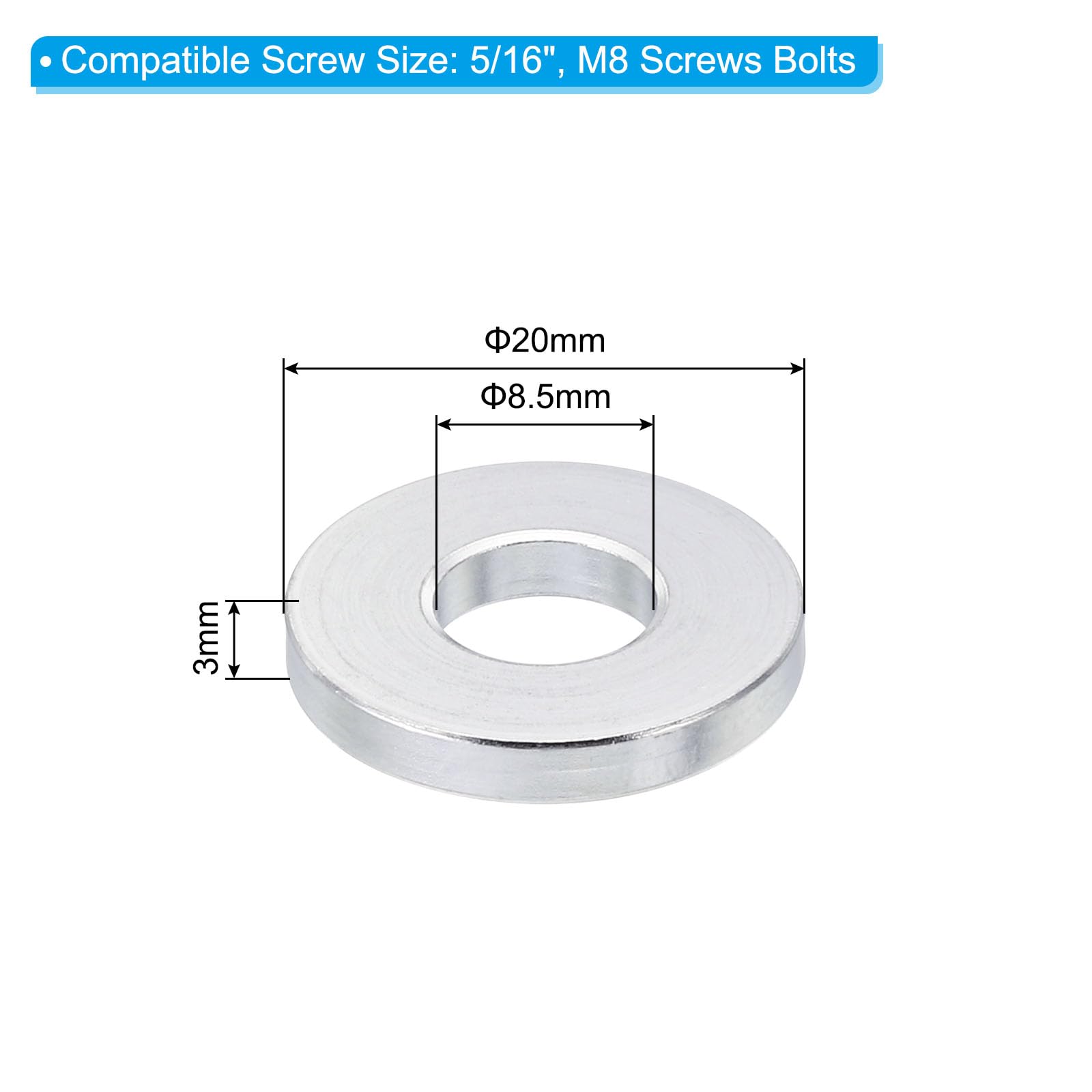 PATIKIL M8 Aluminum Spacers - Image 2
