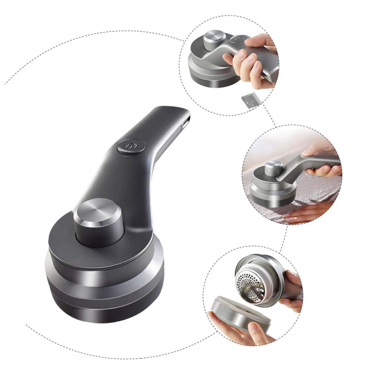 Wiederaufladbarer Kleiderfusselentferner USB, Elektrischer Faserrasierer