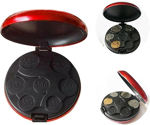 Miniatura 4 de 4 piezas de monedero de monedas, dispensador de monedas europeas, monedero, monedero, monedero