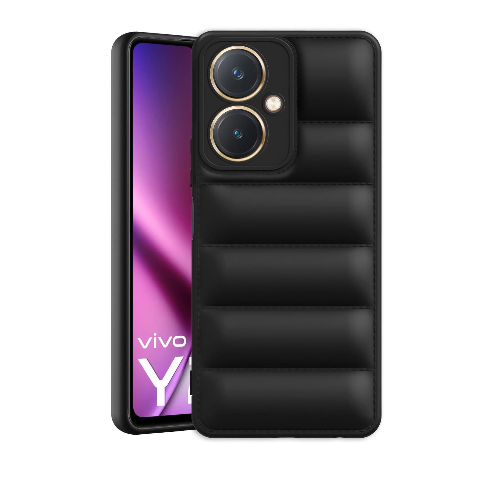 Plus Puffer Case Camera Protection Soft Back Cover for Vivo Y27 / Vivo Y27 2023 - Black (B0CN5GKF33) Amazon Price History, Amazon Price Tracker