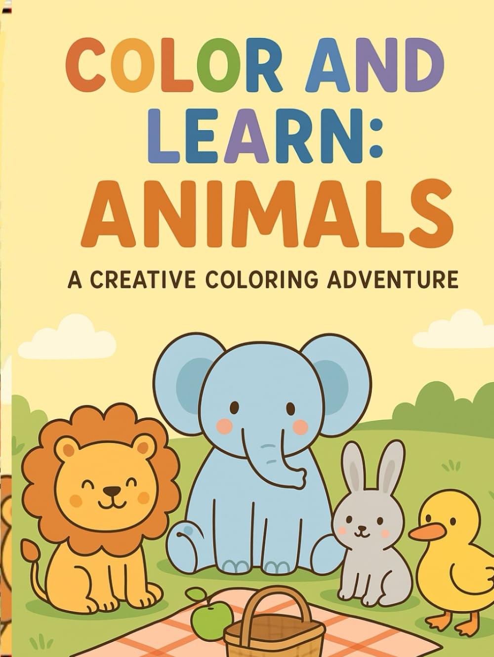 Color and learn: Animals: A creative coloring adventure
