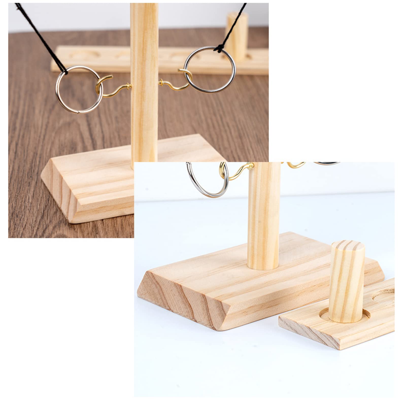 Jeu De Lancer D'Anneaux En Bois - Hook & Ring Battle Pour 2 Joueurs, Intérieur/Extérieur, Fêtes