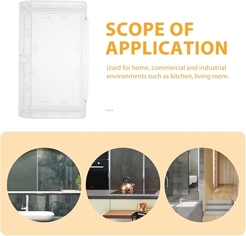 Miniatura 9 de Housoutil Cubierta de salida de 2 bandas, cubierta abatible resistente a la intemperie, cubierta de salida tipo adhesivo, protector de receptáculo,