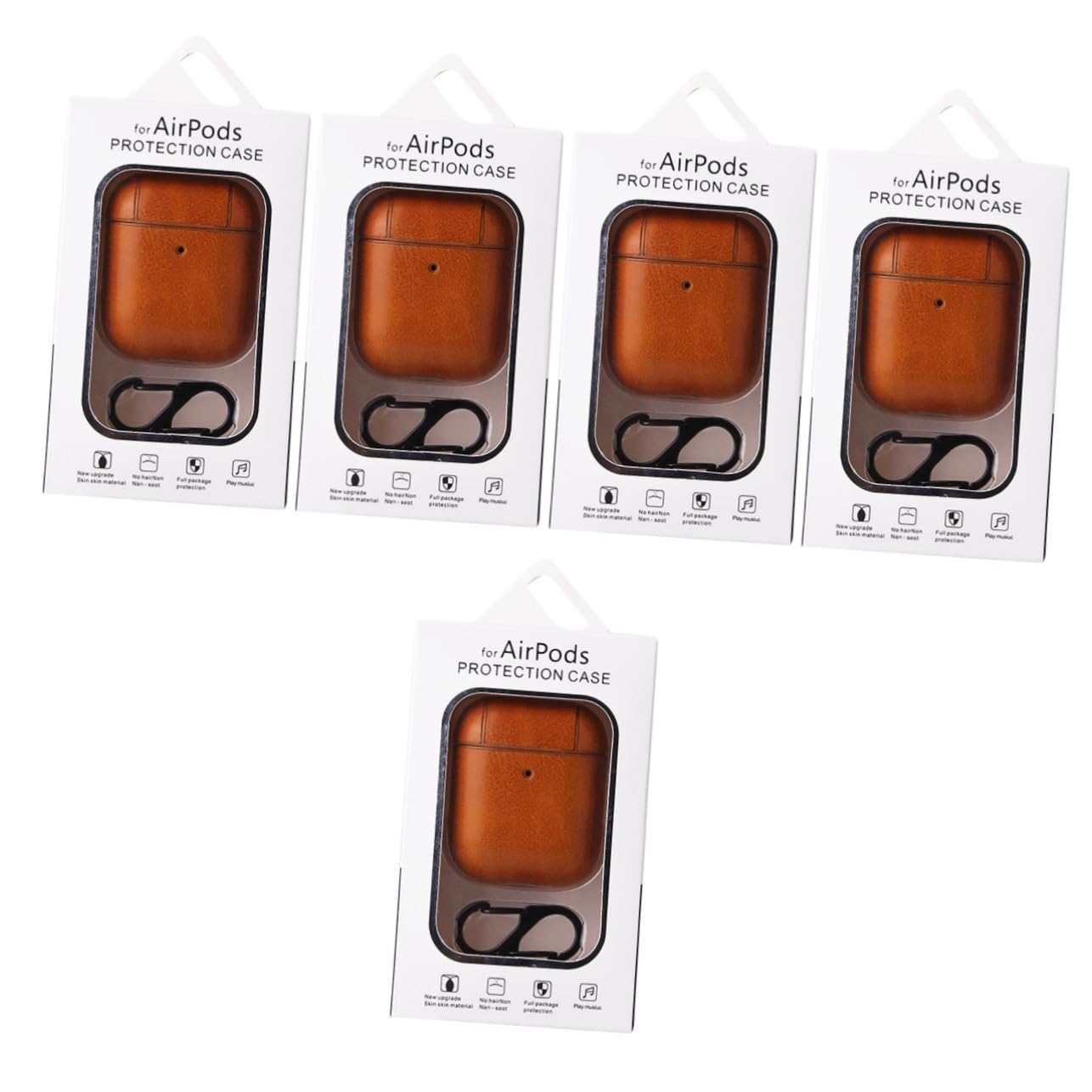 Hemobllo 5piezas Estuche Protector para Auriculares Inalámbricos Compatible Diseño Compacto y Delicado Resistente y Arañazos Acceso Fácil Al Puerto De Carga Textura