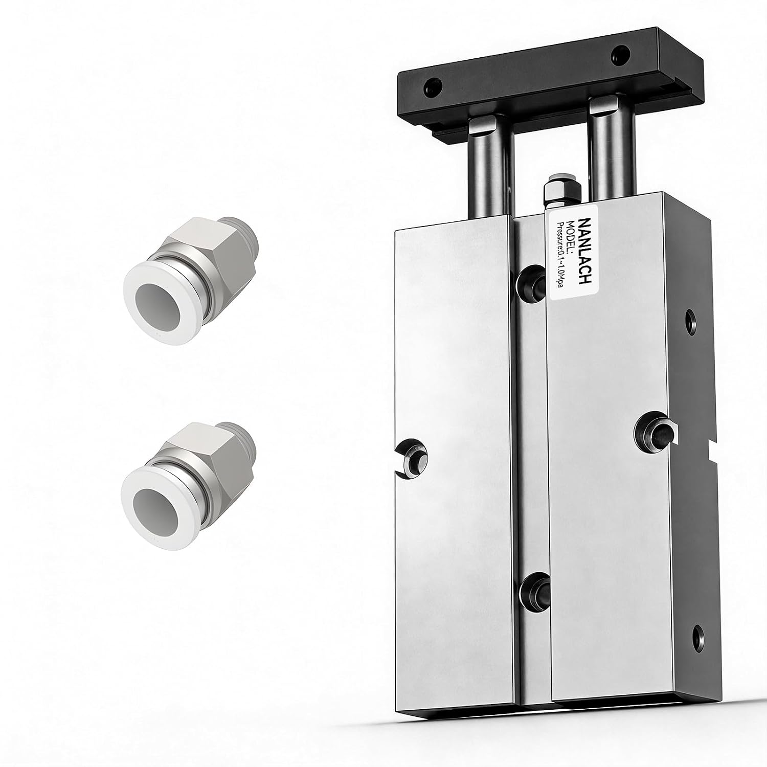 Pneumatic 32mm Bore 150mm Stroke Dual Axis Double-Rod Double-Acting Aluminum Pneumatic Air Cylinder TN32X150