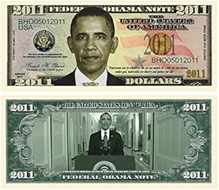 American Art Classics Barack Obama 2011 Commemorative Dollar Bill Collectible in Currency Holder