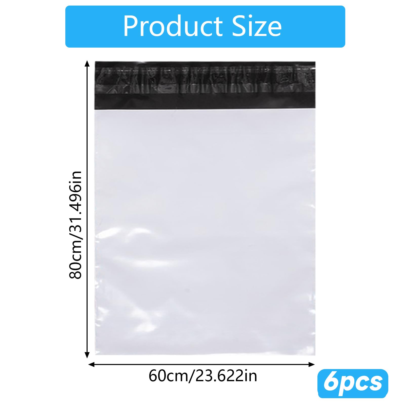 6 Pcs Bolsas de Envio Paquetes, Sobres Envios Grandes, 60 x 80 cm Bolsas para Envíos de Ropa, Bolsas Paquetes Envio para mercancías, zapatos, libros