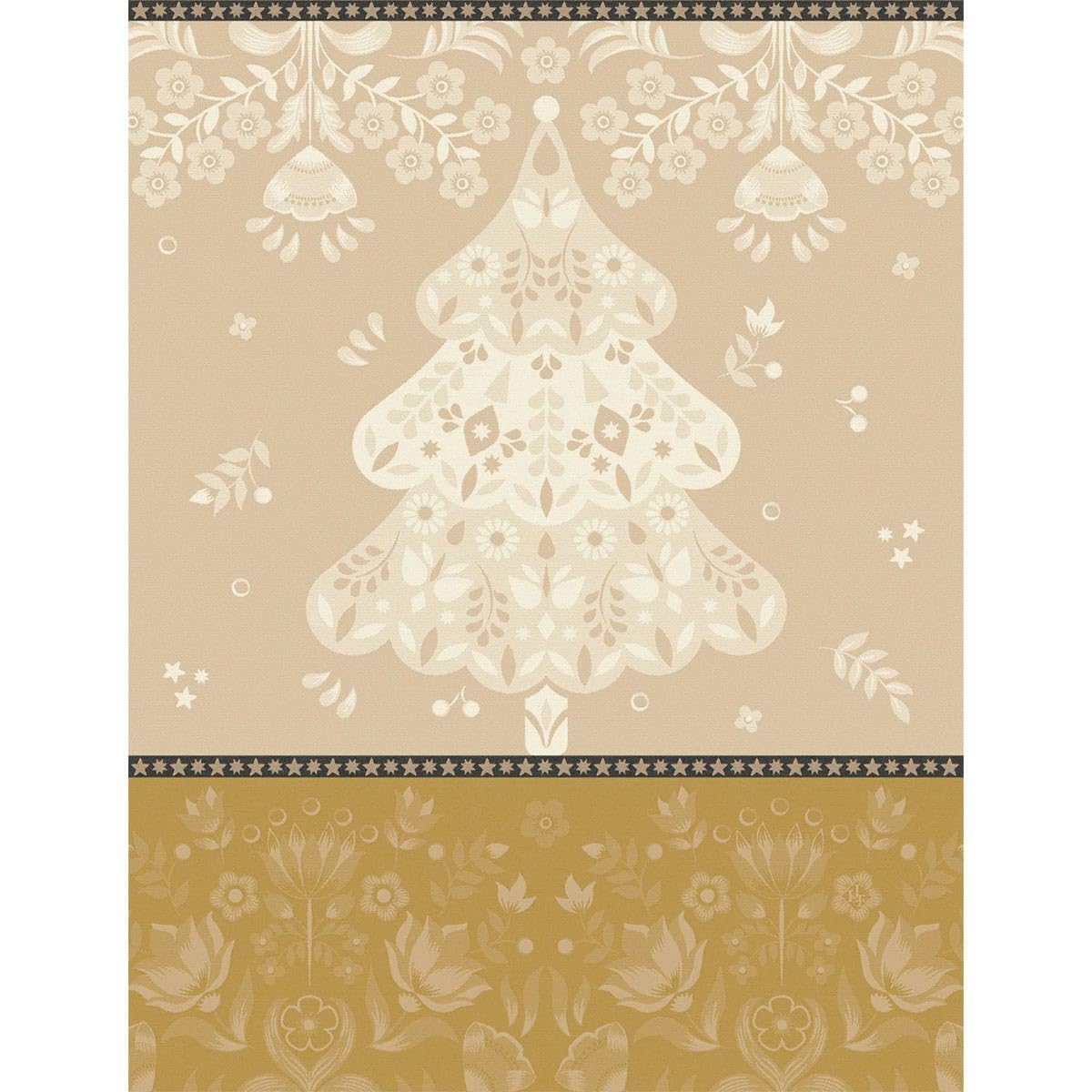 LE JACQUARD FRANÇAIS Féerie Pain d'épices Tea Towel 60 x 80 cm Cotton Yellow