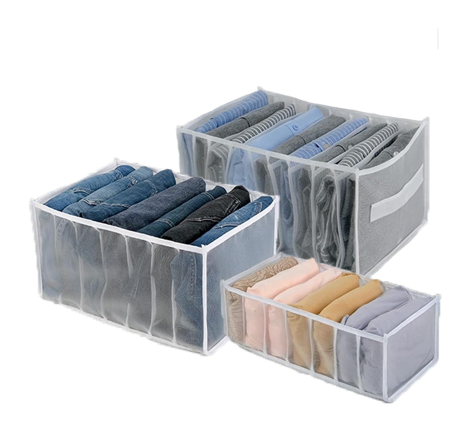 Organizer for armadio in rete di nylon
