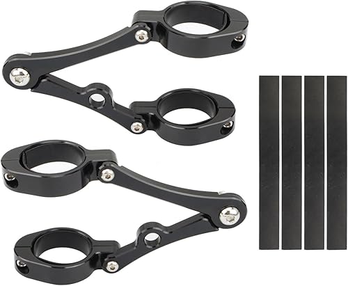 Miniatura 4 de BEUTEE Soporte de montaje para faros delanteros de motocicleta 1.457-1.614 in, 1.929 in, 2.126 in, soporte de tubo de horquilla negro compatible con
