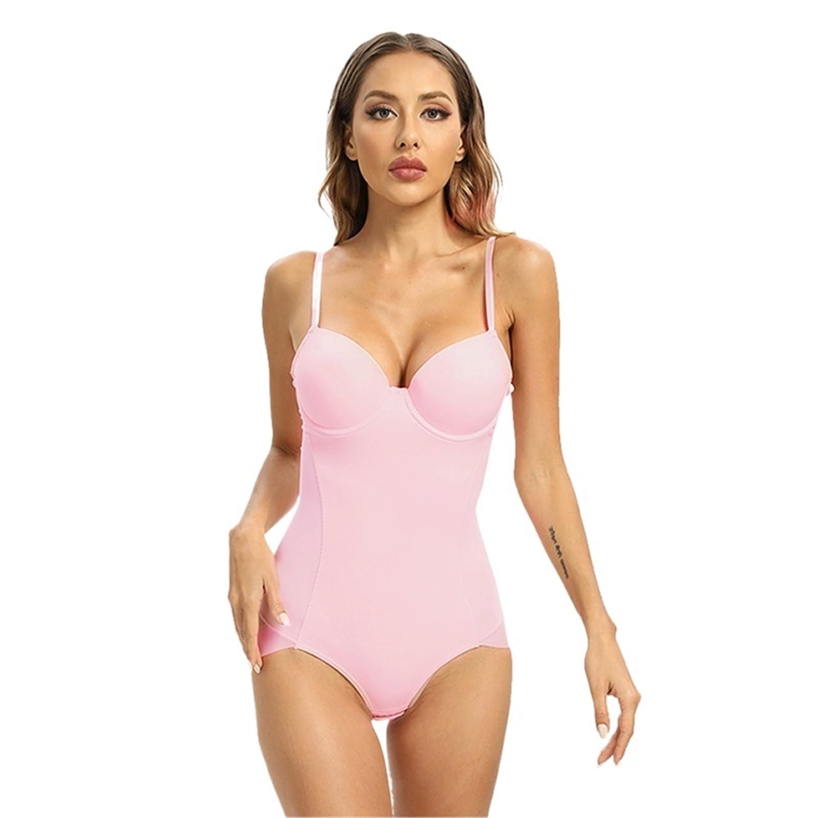 Mujer Bodies Body moldeador de cuerpo, bralette con tirantes, lencería for mujer con copa con aros, ropa moldeadora