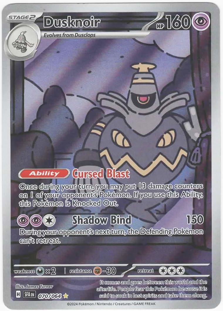 Pokemon – Dusknoir 070/064 - Shrouded Fable – Illustration Rare IR – Single Card