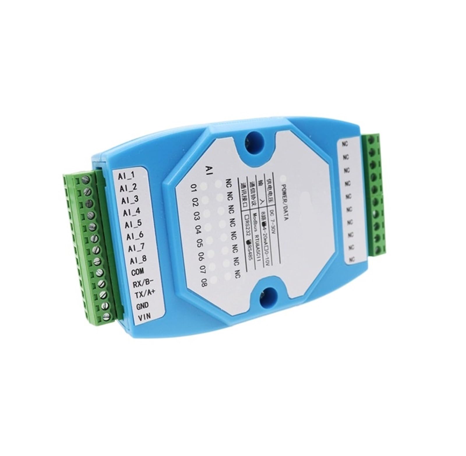 KSZHZYMGX Analog Series Data Acquisition Module 4 Channel Analog Signal 4-20mA/RS485 Output(4way 0-10v to rs485)