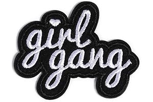 Colorful and Cute 'GIRL GANG' Embroidered Patches for Personalizing Clothing and Accessories
