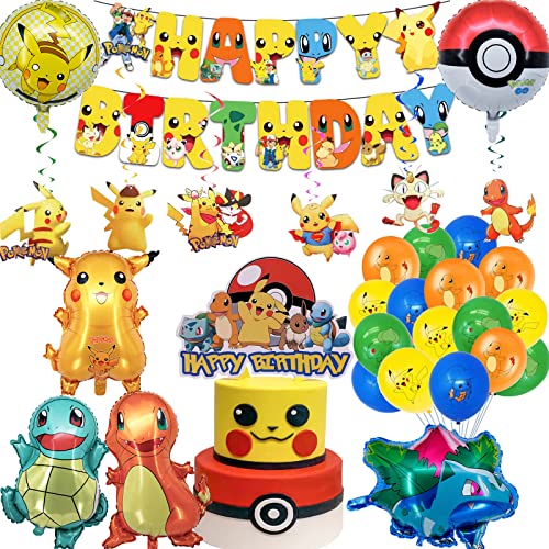 Juego de fiesta de cumpleaños, pancarta de FELIZ CUMPLEAÑOS con imágenes de dibujos animados,...