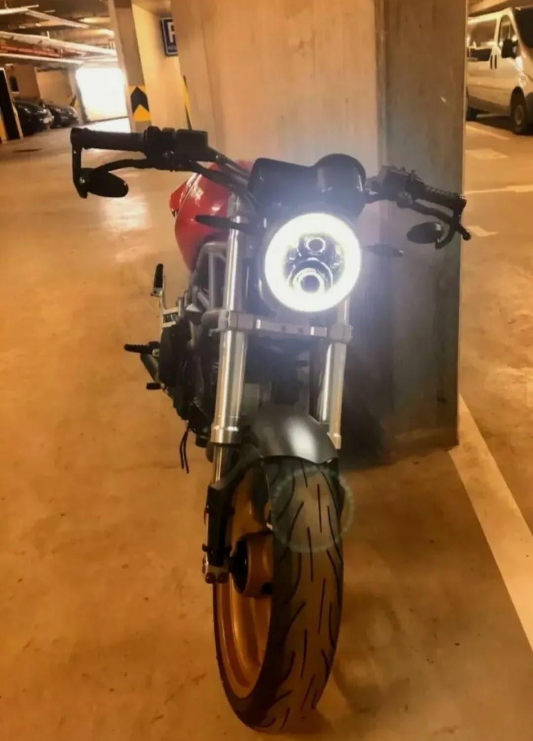 Faro led moto7 compatibile con DUCATI MONSTER 600 620 965 6000k 75w hornet bmw cafe racer