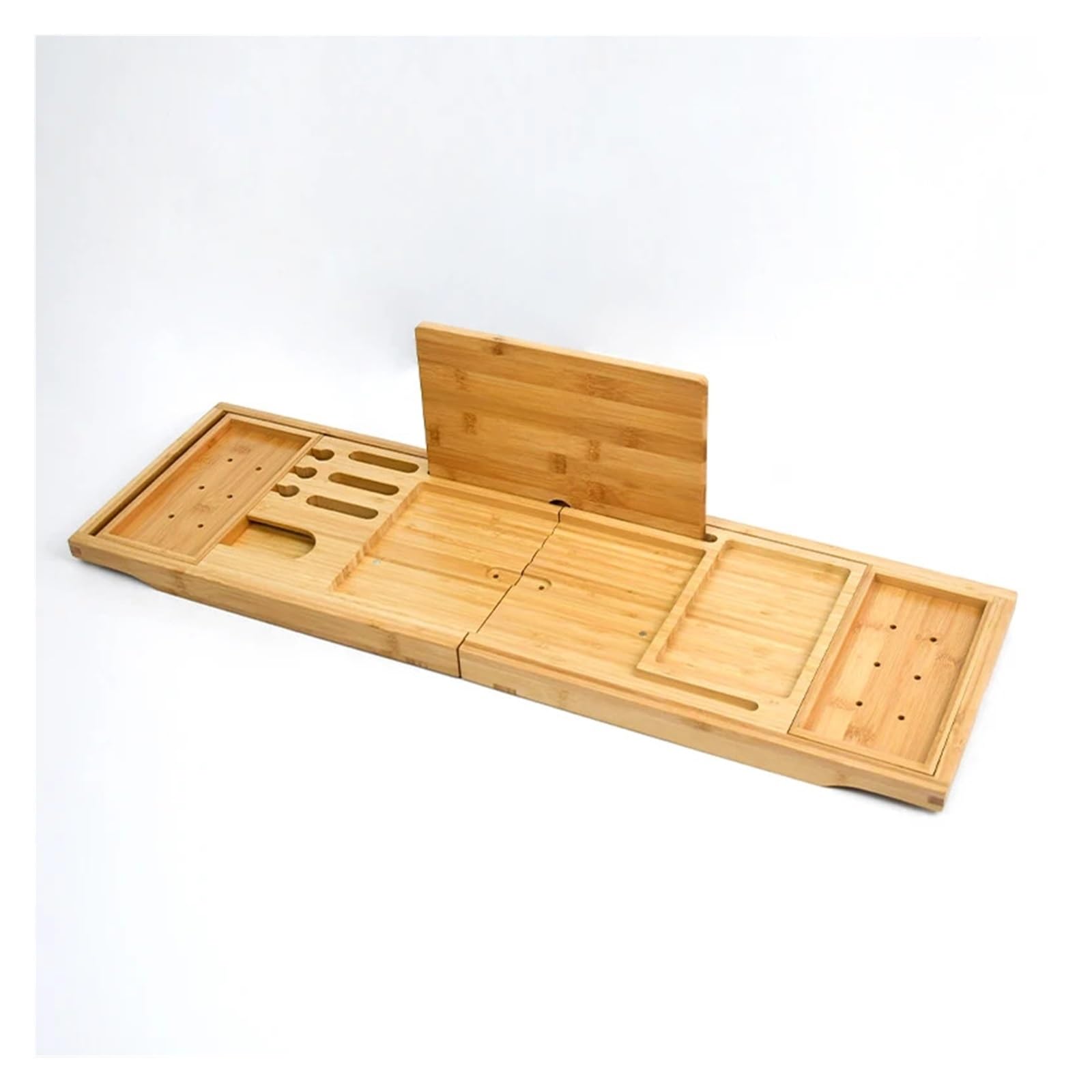 Bandeja de bambú personalizada para bañera de bambú asequible para una experiencia relajante de spa en el baño y el hogar, perfecta para libros, bebidas y accesorios
