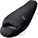 Mummy Sleeping Bag 34°F~43°F 3-4 Season Sleeping Bag for Adults Cold Weather & Warm with No-Snag Zipper, Adjustable Hood & Compression Sack