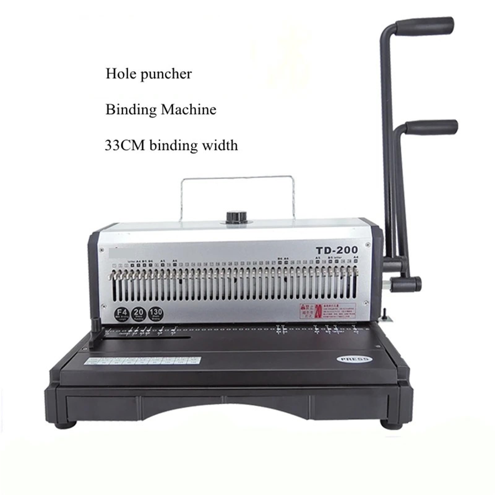 Macchina for rilegatura manuale con doppio anello in ferro, album fotografico, documenti contrattuali, calendario da tavolo, F4, 33 cm, 40 fori Uso in ufficio e a scuola
