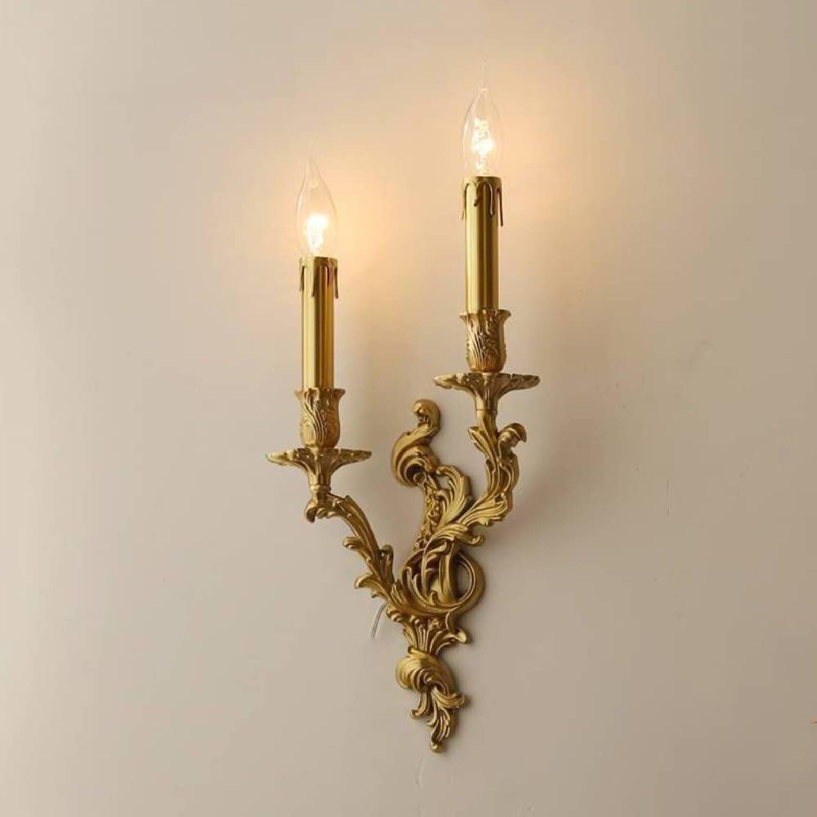 KBUUKYYXouy Wall Sconce for Bedroom Chandelier Candle CopperWall Light Living Room Decor Wall Sconces Modern Brass Wall Mount Lighting Fixtures for Bedroom Stairway Hallway