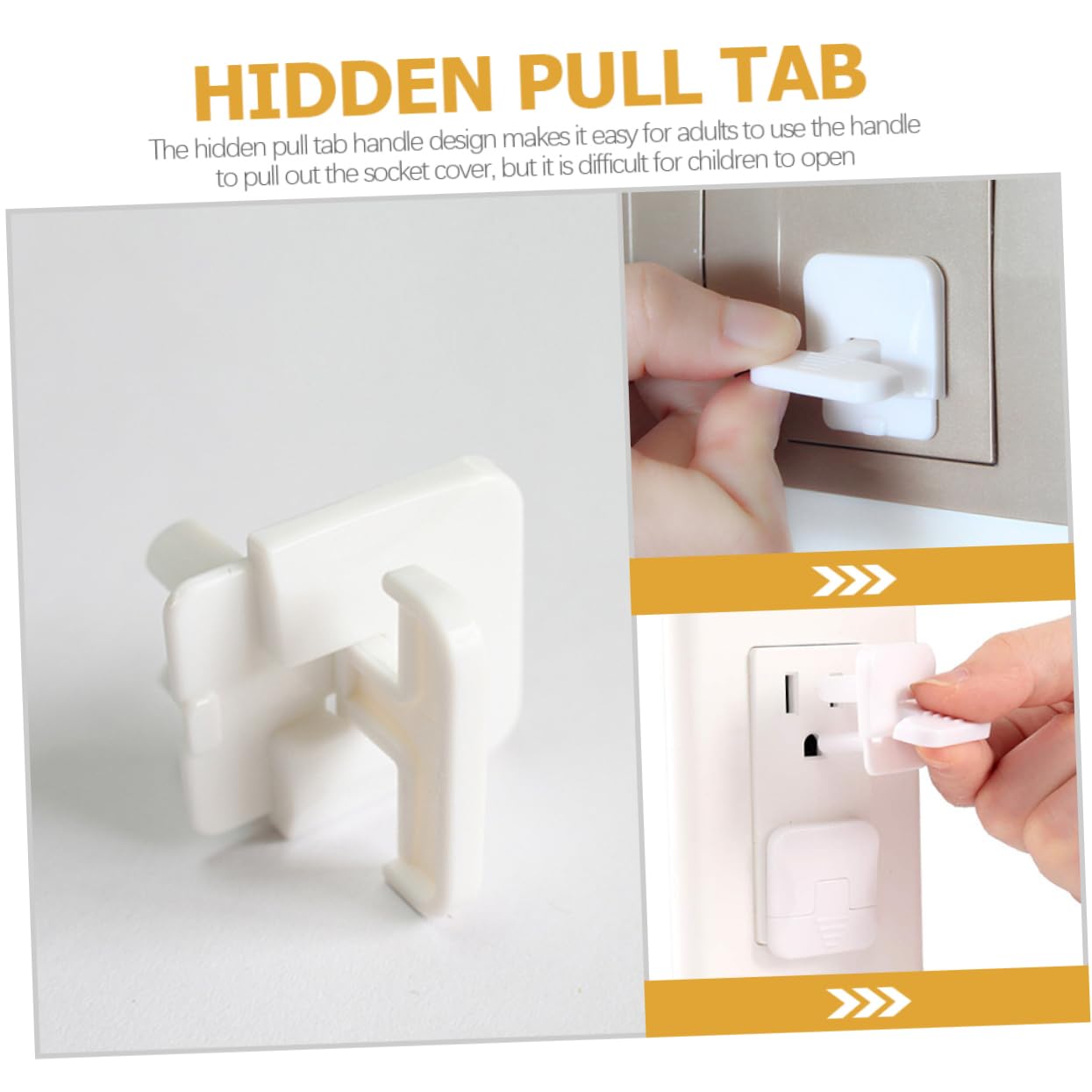STOBOK 100piezas Tapones De Seguridad Usb Para Cubiertas De Enchufes Diseño Tirador Previene Accidentes Eléctricos Para Hogares