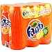 Fanta Orange Juice, 100% Italian Oranges * 33cl (11.15fl.oz) Sleek Cans (Pack of 6) * [ Italian Import ]