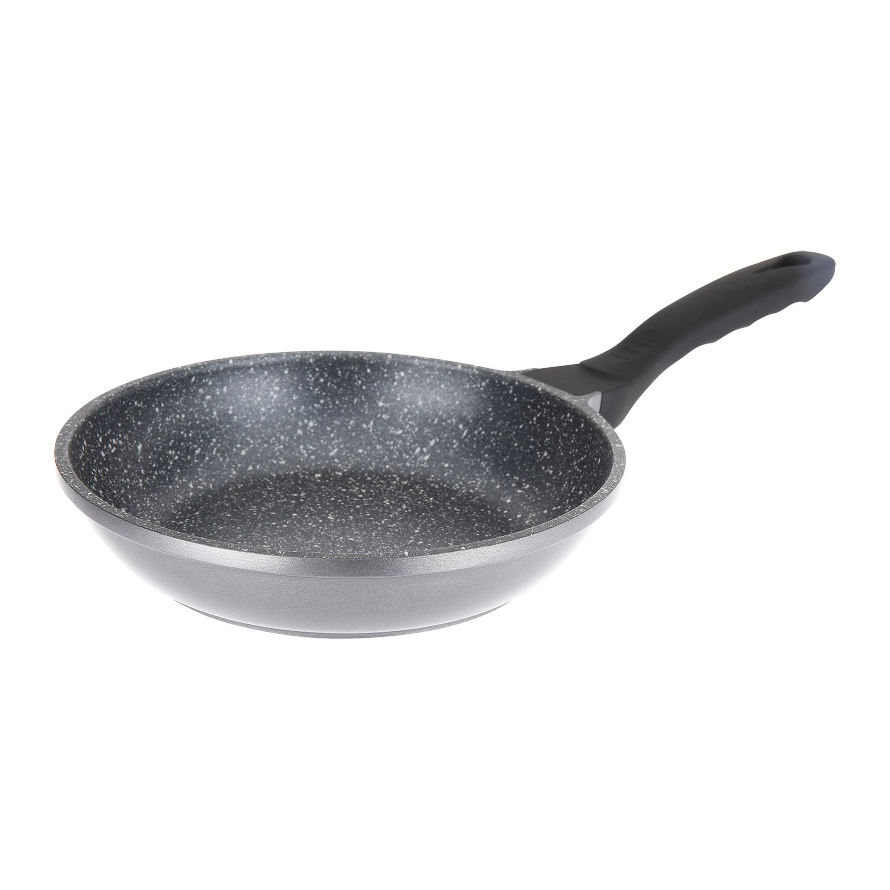 Sitram 714212 Cast Aluminium Frying Pan with Stone Effect Interior Diameter 20 cm Height 4.5 cm – Whitford Xylan Non-Stick Coating 2 Layers PFOA-Free, Heat-Resistant Soft Touch Handle – Suitable for