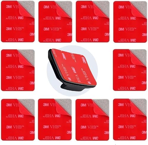 BEK-FIX® Dash Cam Sticky Pads Double Sided Adhesive Pads Compatible With GoPro Helmet Mounts, Spare Replacement Set, For SJCAM, Nextbase Action Camera And Dashcam (Pack of 10)