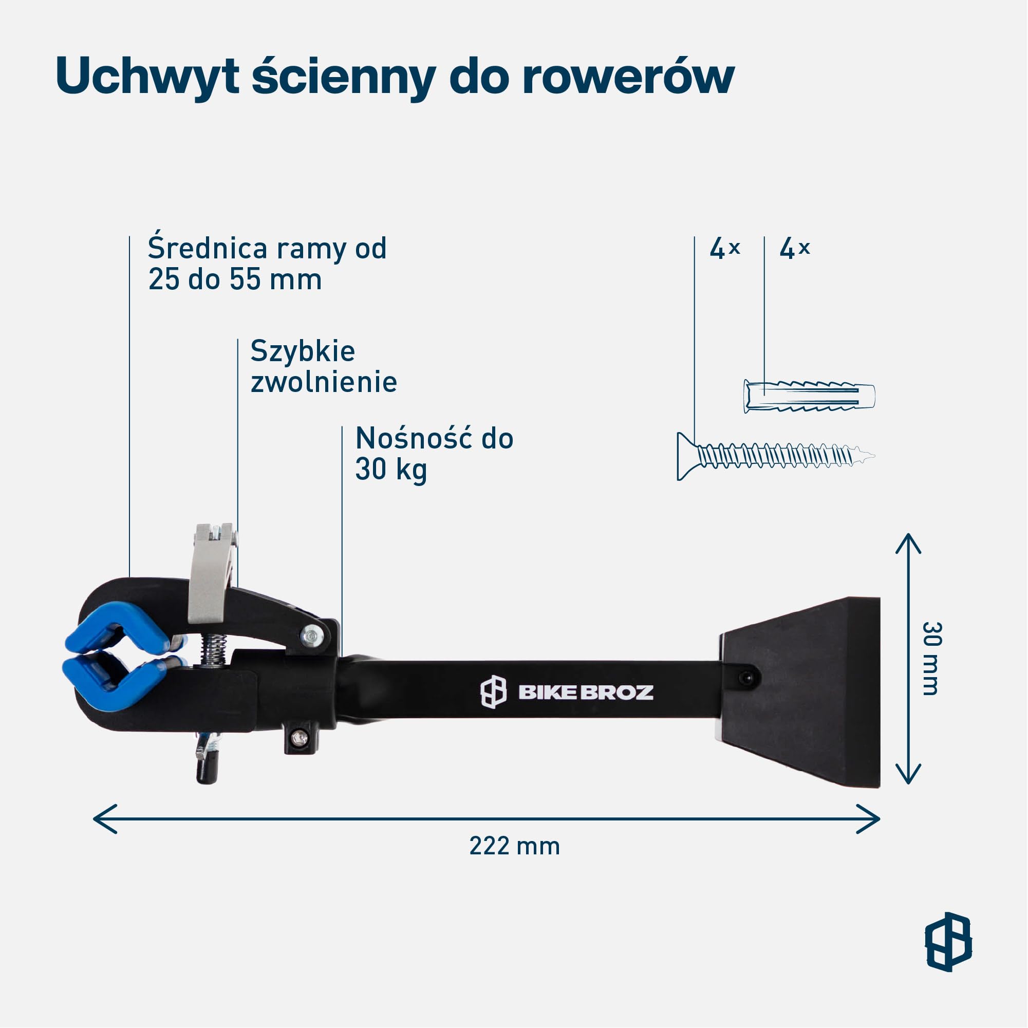 BikeBroz stabilny uchwyt ścienny nadaje się jako stojak montażowy i stojak do naprawy, uchwyt ścienny do rowerów elektrycznych, rowerów górskich, wyścigowych itp