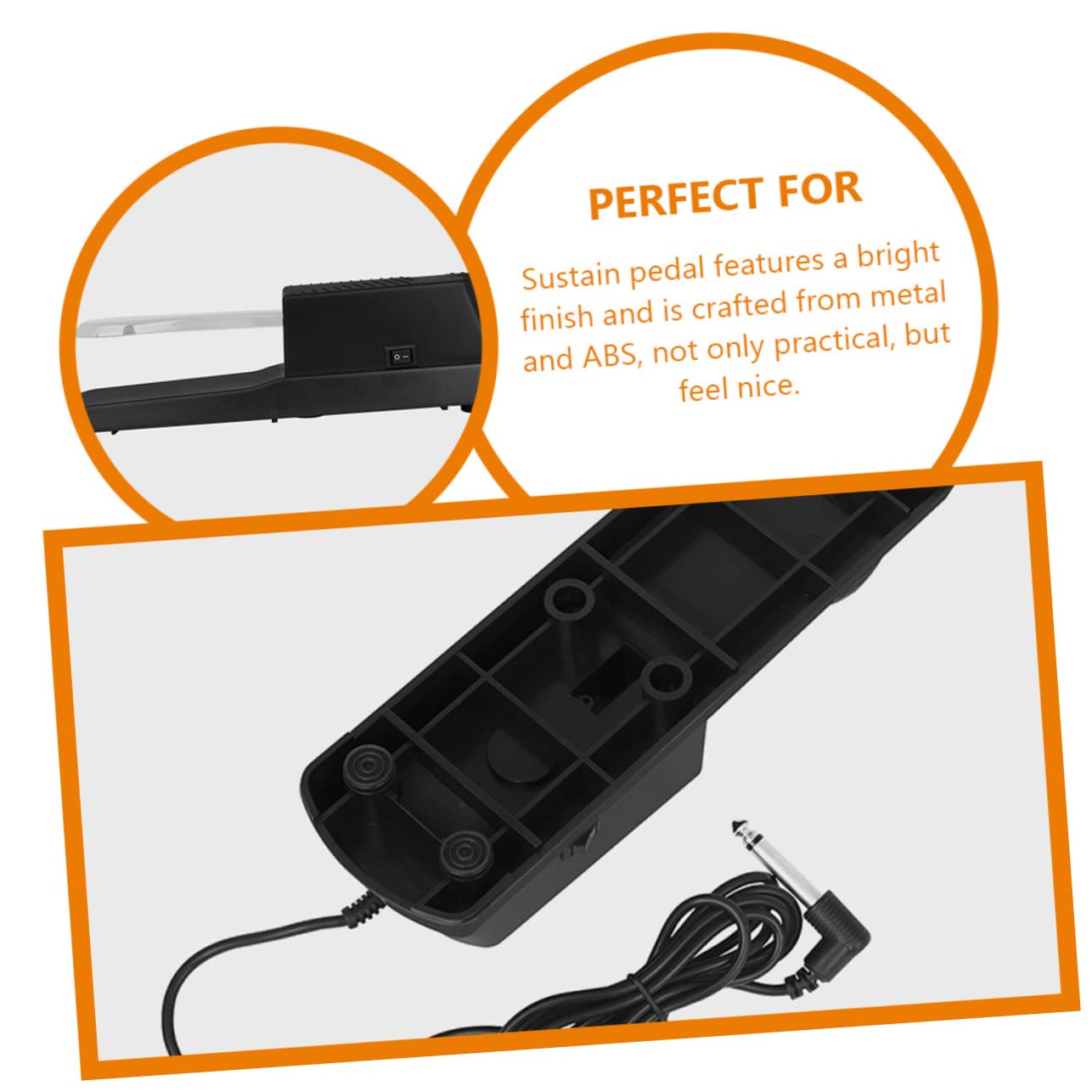 SUPVOX Pédale De Sustain Pour Piano Numérique Pédale Au Pied Contrôleur Accessoire De Clavier Compatible Avec Instruments De Musique