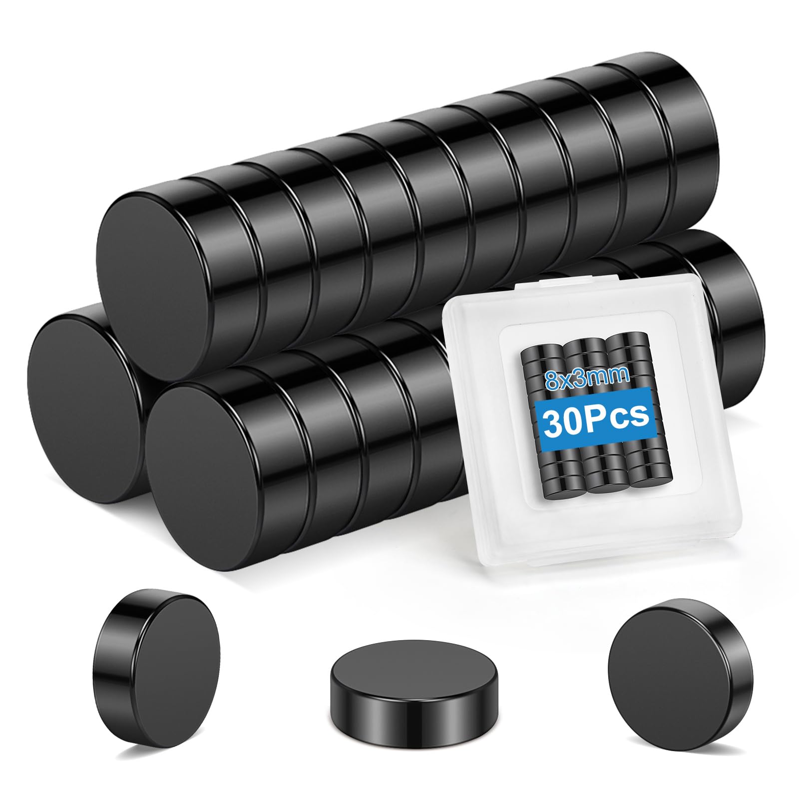 Wzone 30PCS Black Small Magnets