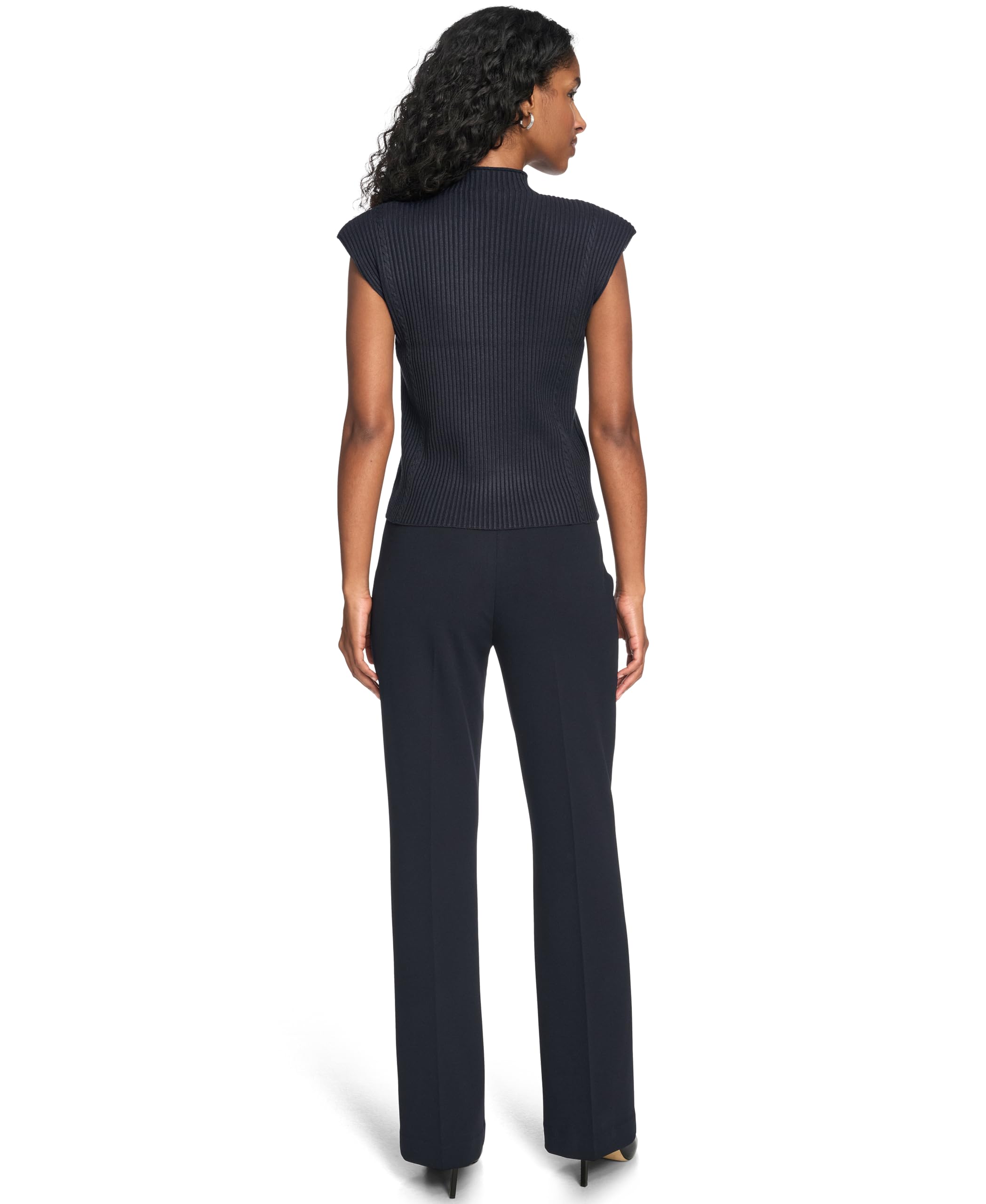 Calvin Klein Damen Sleeveless Mock Neck Pull On Blouse Ärmellose Bluse zum Hineinschlüpfen mit Stehkragen (1er Pack)