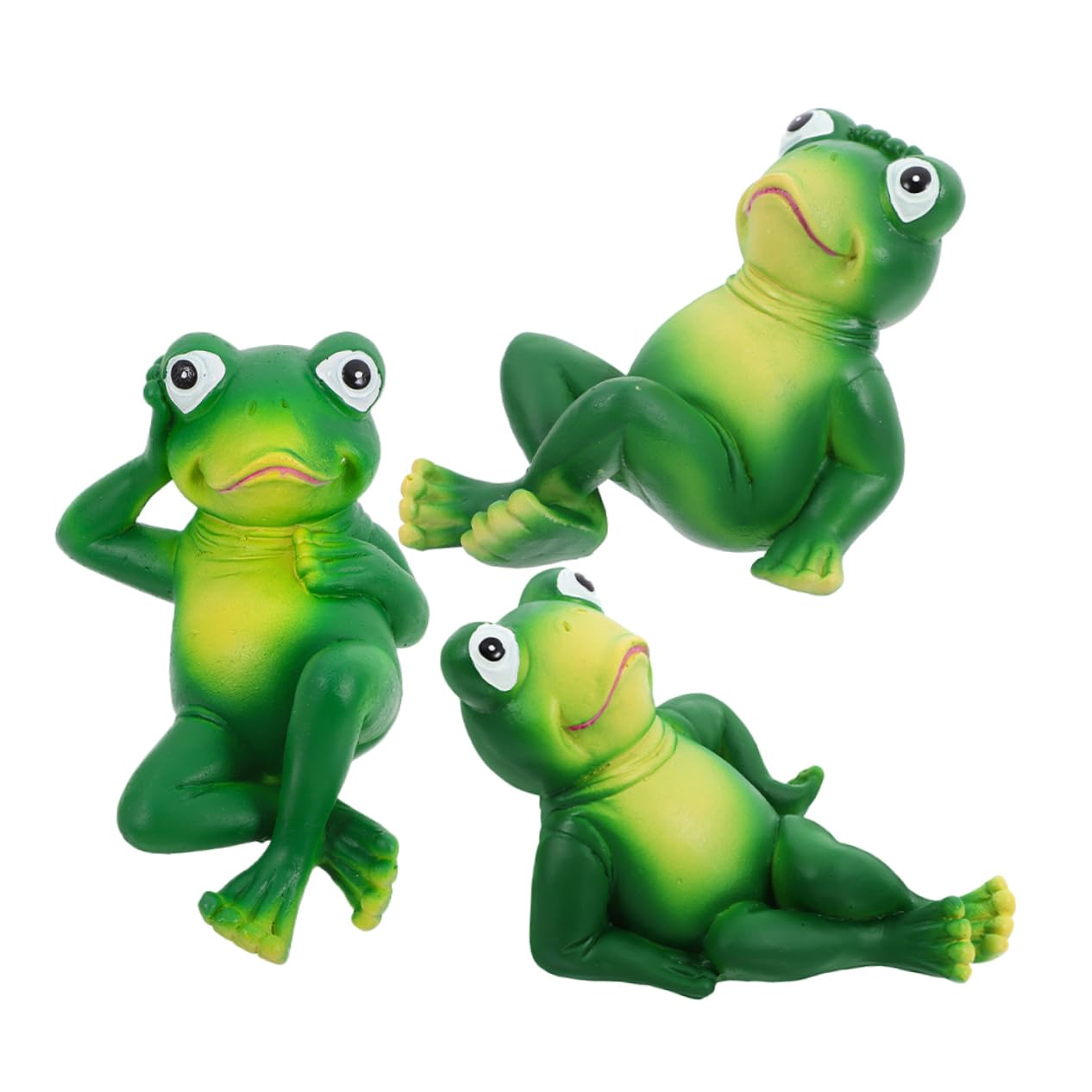 Grenouilles miniatures en résine HEMOTON résistantes aux intempéries du jardin