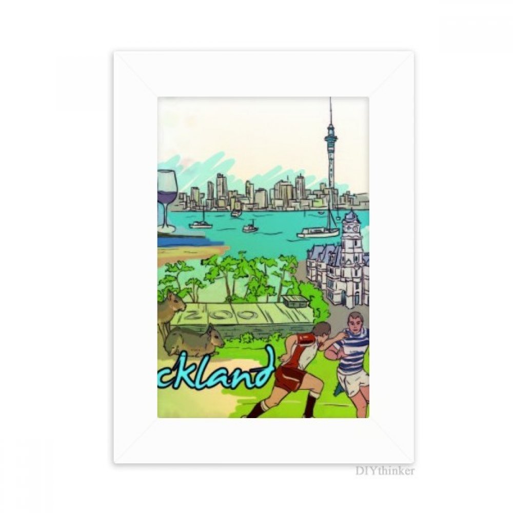 Peinture blanc art cadre photo 5X7 pouces Auckland avec finition mate pour exposition