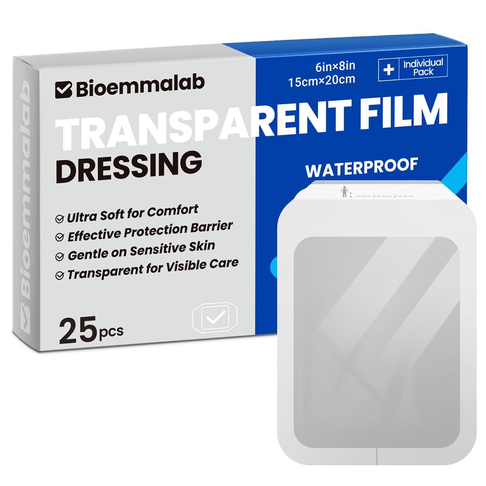 Large Waterproof Clear Dressings 6x8 Inch