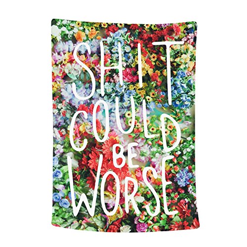 Sunm Boutique Wall Tapestry Flower Tapestry Floral Words Tapestry Wall Hanging Quote Tapestry