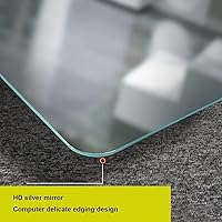 Vista 4 de Espejo de maquillaje rectangular sin marco, espejo de baño LED de tacto inteligente, luz cálida, espejo de pared horizontal/vertical, pantalla