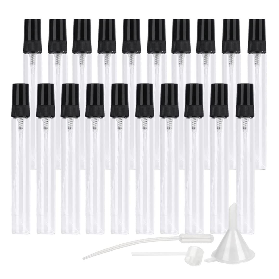 100 Pezzi 10ml Vuoto Flacone Spray Vetro Trasparente, Bottiglia di Profumo, Mini Flacone Spray per Nebbia Riutilizzabile Portatile, Piccolo Spray Tascabile, Cosmetica, Viaggio