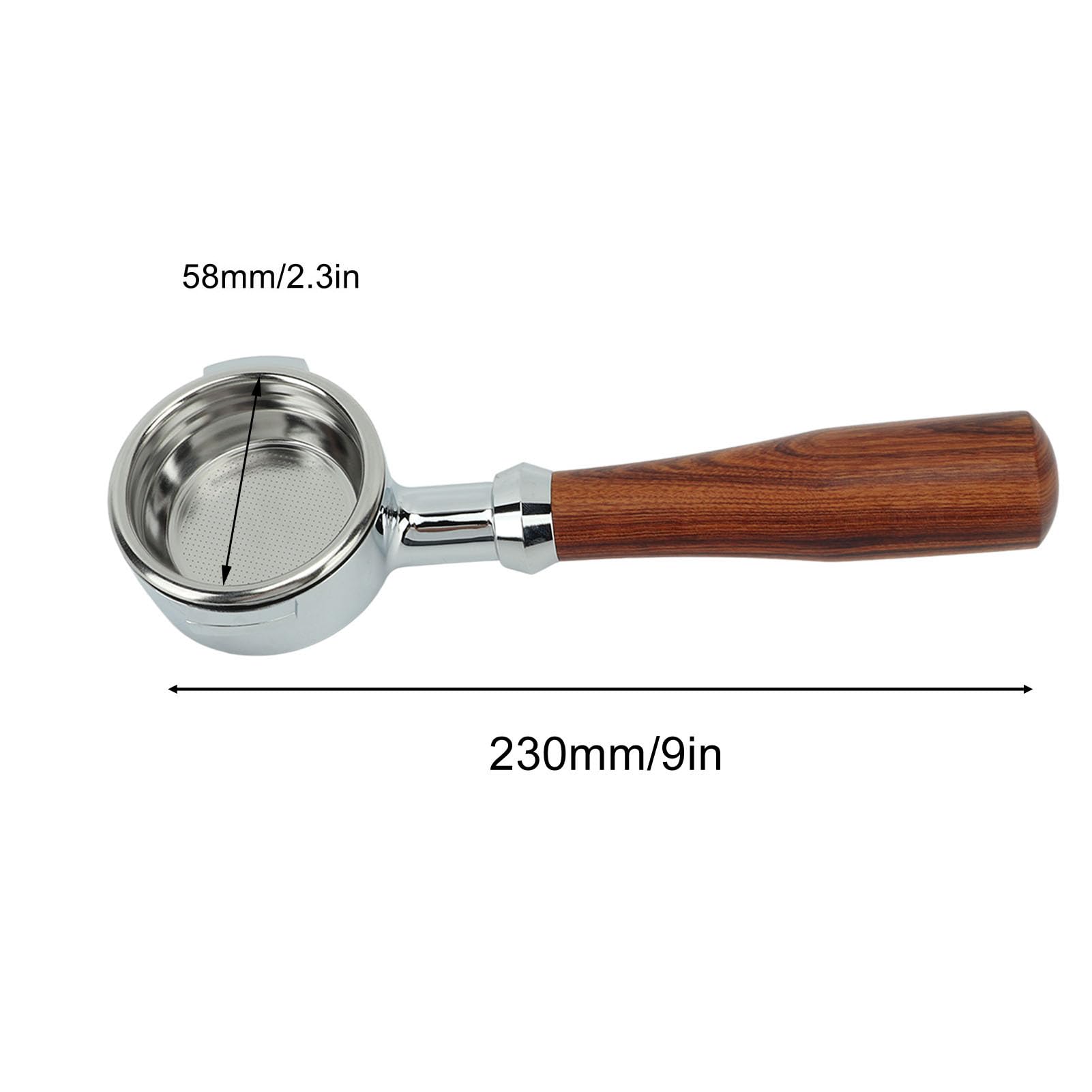 Portafiltro sin Fondo E61 58mm Doble para Café, Compatible Expobar Rancilio Profitec Go