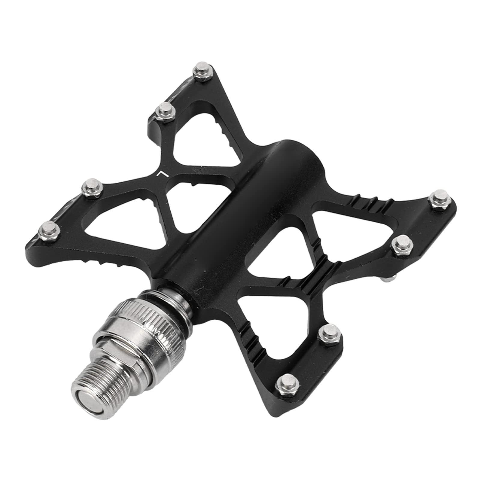 RiToEasysports Quick Release Pedal, 1 Pair K5 Aluminum Alloy Bearing Pedals for Road Mountain Folding Bikes (Black (Boxed))