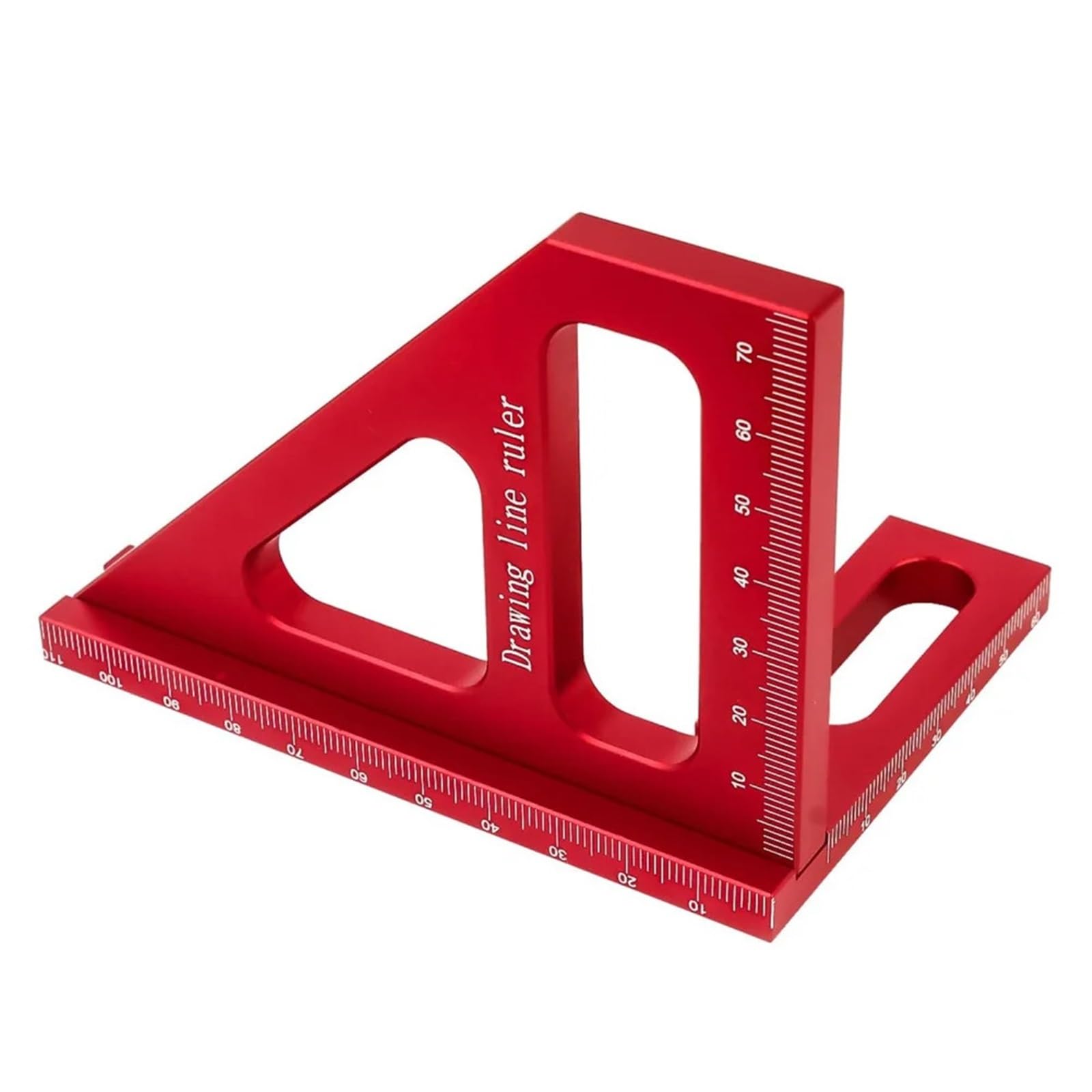 Goniometro, Righello di misurazione multiangolo, Righello Triangolare in Lega di Alluminio antiruggine per la Lavorazione del Legno.