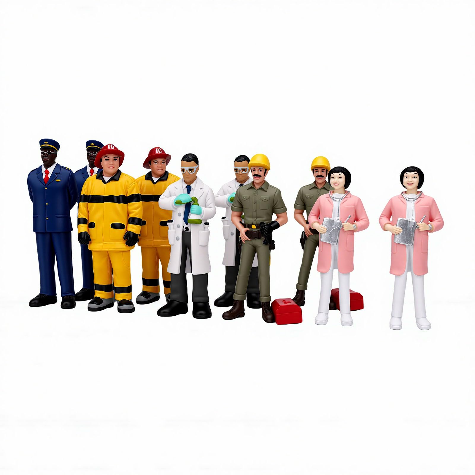 Matybobe Set de Figuras en Miniatura para Juego Imaginativo, Policía (5
